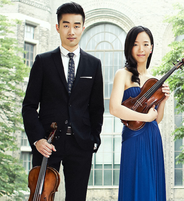 Violist Hez Leung and violinist Luri Lee